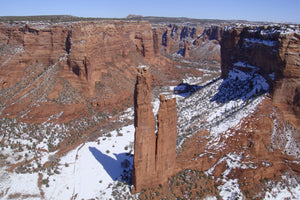 Spider Rock in Snow