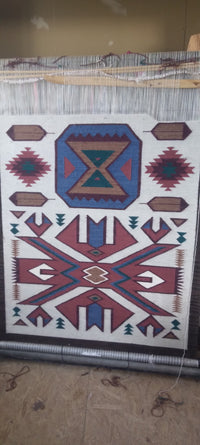 Crystal : Navajo Rug : Ervin Phillips : Churro 1739 : 42" x 76" (3'6" x 6'4"), view 8