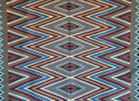 Eye Dazzler Navajo Weaving : 3435 : 49" x 60" (4'1" x 5'), view 3