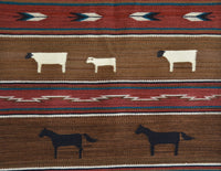 Pictorial Navajo Weaving : GH : Churro 1751 : 29" x 44" (2'4" x 3'8"), view 3