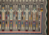 Yei Navajo Weaving : Elsie Bia : Churro 1792 : 34" x 48" ( 2' 10" x 4'), view 6