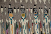Yei Navajo Weaving : Elsie Bia : Churro 1792 : 34" x 48" ( 2' 10" x 4'), view 3
