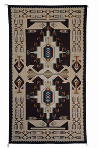 Teec Nos Pos Navajo Rug: Helene Nez : Churro 195 : 45" x 84" (3'9" x 7'), view 1