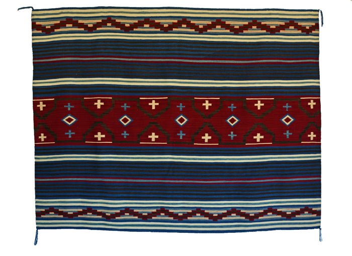 SOLD - Manta : Navajo Weaving : Jamie Marianito : Churro 440 : 53" x 68" (4'5" x 5'8")