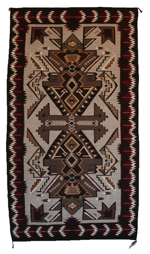 Teec Nos Pos Navajo Weaving : Grace Nez : Churro 709 : 48" x 84" (4' x 7')