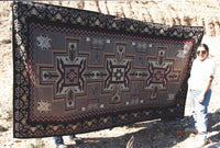 Teec Nos Pos Navajo Weaving : Marian Nez : Churro 47 : 72" x 120" (6' x 10'), view 2