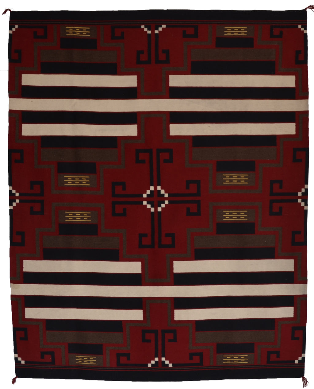 Navajo Rug : 3rd Phase Design Elements : JV 127 : 73" x 93" (6'1" x 7'9")