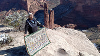 Yei Navajo Weaving : Elsie Bia : Churro 1792 : 34" x 48" ( 2' 10" x 4'), view 2