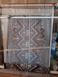 Red Mesa / Teec Nos Pos Runner : Navajo Rug : Marion Nez : Churro 1760 : 25" x 60" (2'1" x 5'), view 7