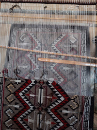 Red Mesa / Teec Nos Pos Runner : Navajo Rug : Marion Nez : Churro 1760 : 25" x 60" (2'1" x 5'), view 6
