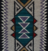 Innovative Design Navajo Rug : Ava Tommie : Churro 1737 : 9" x 14" (1' x 1') : Award Winner!, view 3