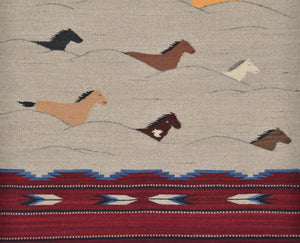 Pictorial Navajo Weaving : GH : Churro 1742 : 27" x 36" (2'3" x 3')