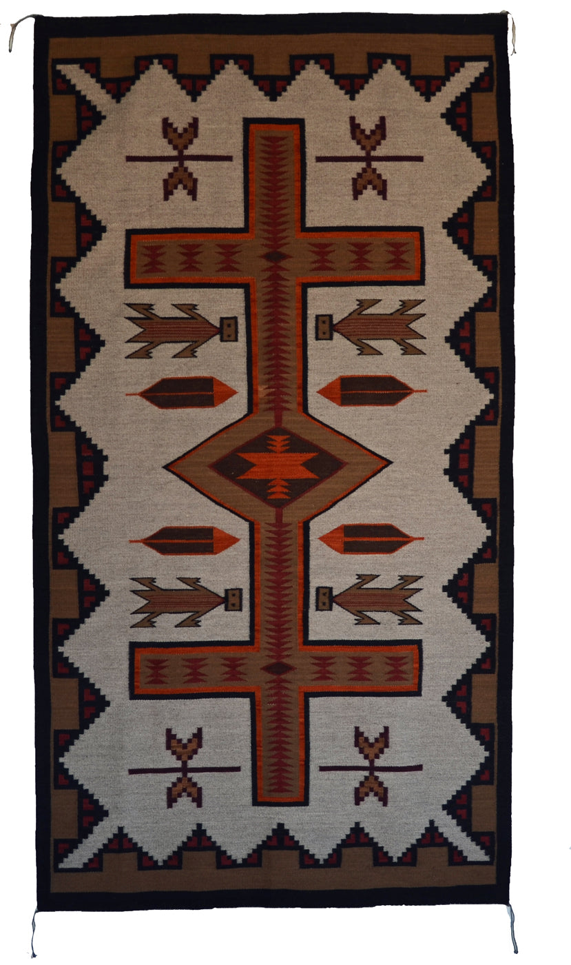 Crystal Pictorial : Navajo Rug : Geraldine Phillips : Churro 1761 : 46" x 86" (3'10" x 7'2")