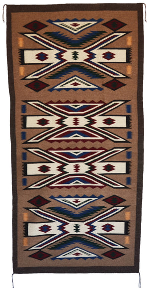 Crystal Pictorial  : Navajo Rug : Geraldine Phillips : Churro 1774 : 35" x 72" (2'11" x 6')