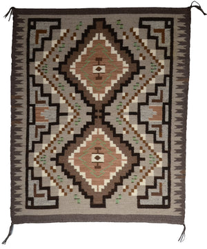 Two Grey Hill Navajo Rug : Gloria Bia : Churro 1778 : 29" x 34" (2'5" x 2'10")