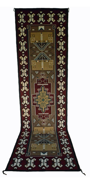 Teec Nos Pos Navajo Weaving : Marian Nez : Churro 508 : 48" x 168" (4' x 14')