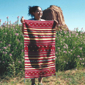 Childs Blanket : Silk : Navajo Weaving : Jamie Marianito : Churro 575 : 26" x 42" (2'2" x 3'6")