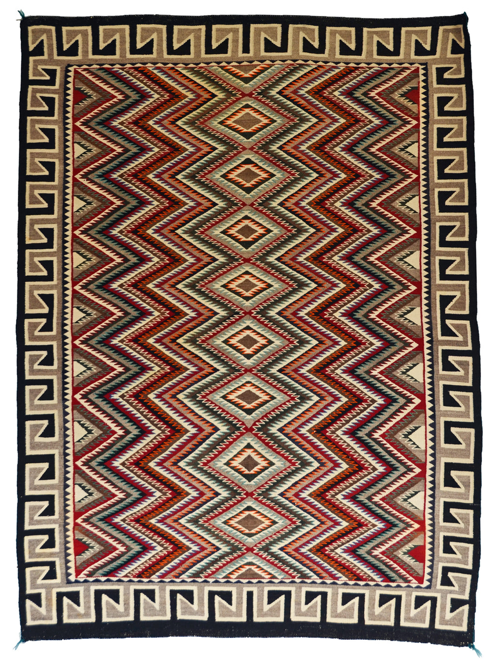 Red Mesa / Teec Nos Pos Navajo Weaving : Historic : GHT 214 : 54" x 74" (4'6" x 6'2")