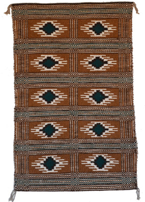 Twill Single Saddle Blanket :  Navajo : SG 48 :  21" x 32" (1'9" x 2'8")