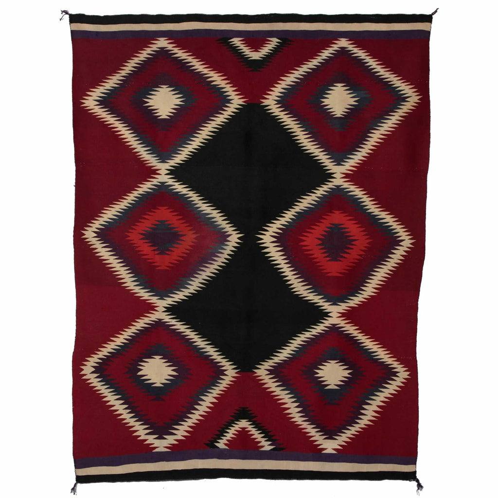 Germantown Serape Navajo Weaving : Historic : GHT 783 : 57" x 74" - Getzwiller's Nizhoni Ranch Gallery