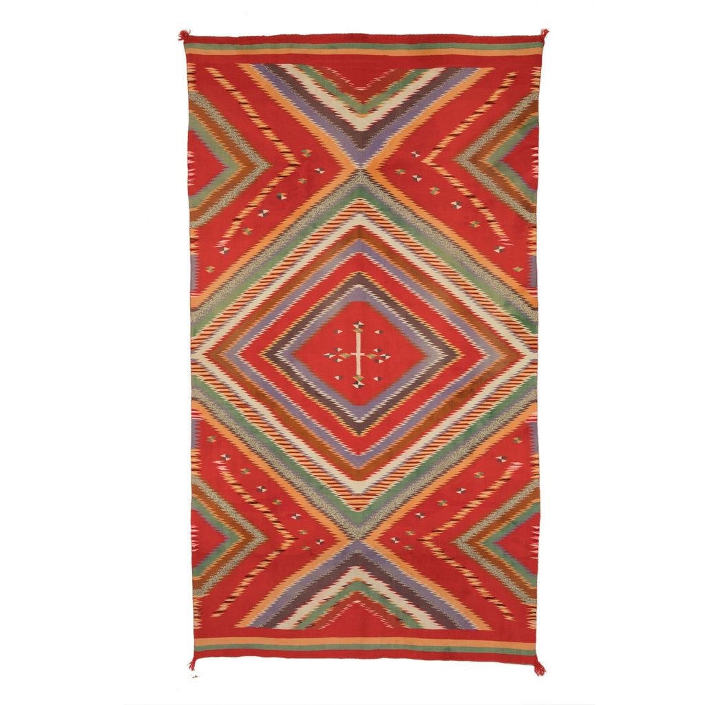 Serape - Rio Grande Saltillo Style : Native American Textile: Antique : PC 35 : 53" x 95" - Getzwiller's Nizhoni Ranch Gallery