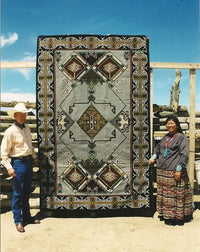 Teec Nos Pos Navajo Rug : Linda Nez : Churro 509 : 72" x 108" (6′ x 9′), view 4