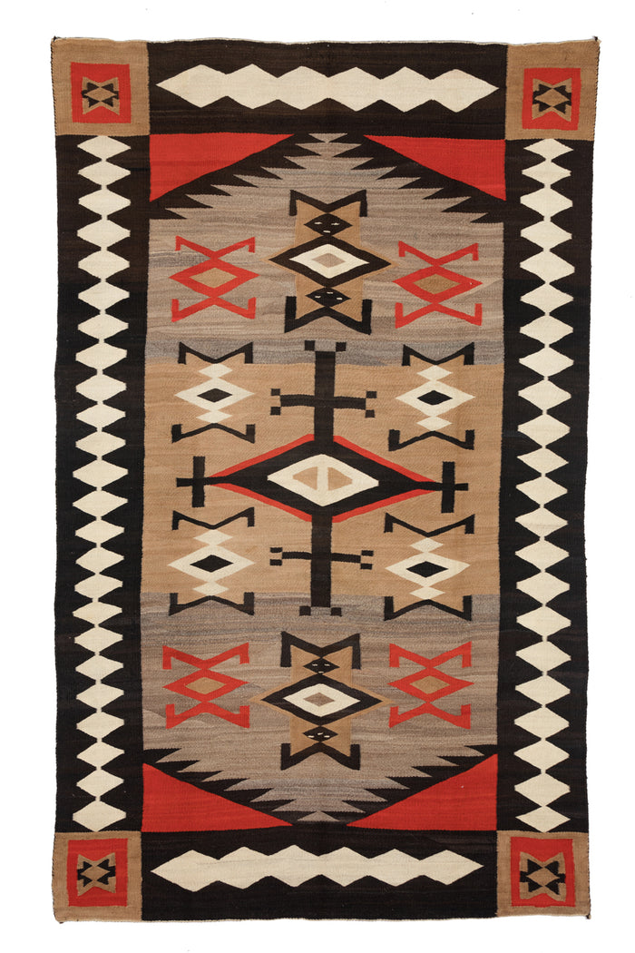 Crystal JB Moore Plate XXI Navajo Weaving : Historic : GHT 2121 : 116″ x 58″ : (4'10" x 9'80")