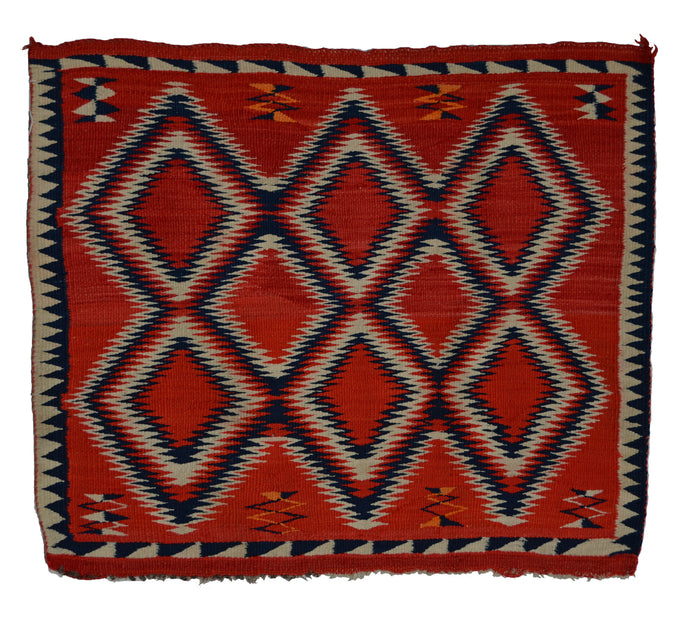Navajo Saddle Blanket -Single : Historic : PC 207 : 33" x 29" : (2'9" x 2'5")