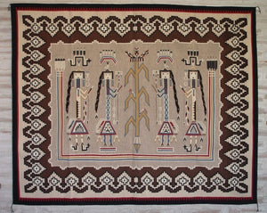 Sandpainting Navajo Weaving : Anita Tsosie : LB-1 - Getzwiller's Nizhoni Ranch Gallery
