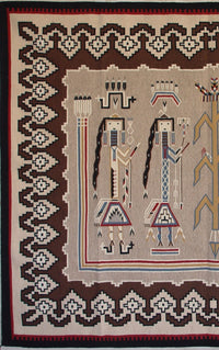 SOLD: Yei : Navajo Weaving : Anita Tsosie : 3422 : 70" x 84" (5'10" x 7'2") : Award Winner!, view 8