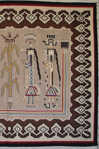 SOLD: Yei : Navajo Weaving : Anita Tsosie : 3422 : 70" x 84" (5'10" x 7'2") : Award Winner!, view 9