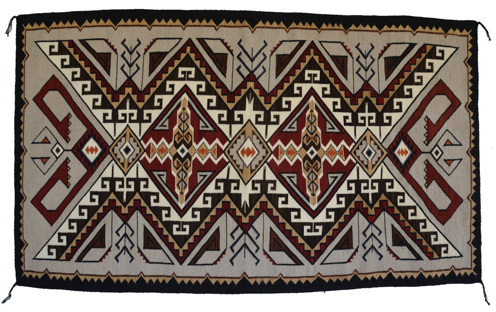 Teec Nos Pos Navajo Rug : Ava Tsosie: Linda Nez : Churro 1706 : 35" x 61" (2'11" x 5'1")