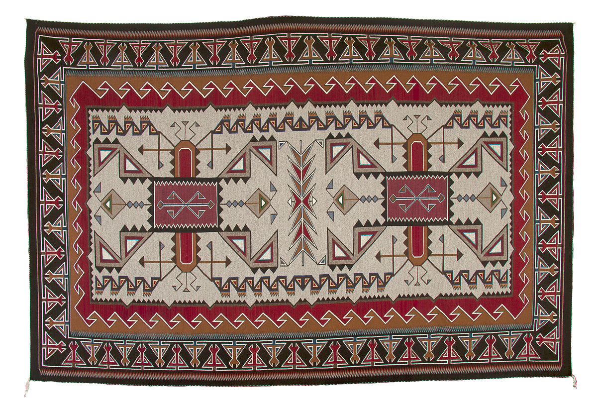 Teec Nos Pos Navajo Rug : Berlinda Nez Barber : Churro 21 : 72" x 120" (6' x 10')