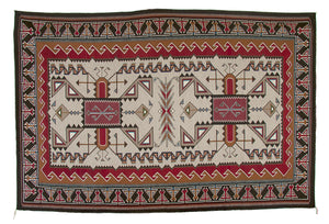 Teec Nos Pos Navajo Rug : Berlinda Nez Barber : Churro 2 : 72" x 120"