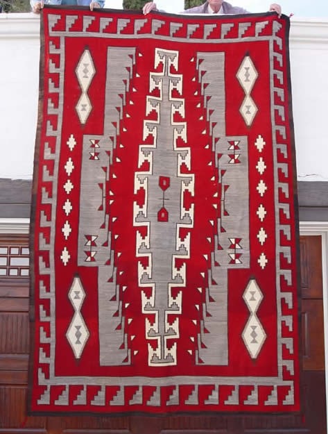 Ganado - Klagetoh Navajo Weaving : Historic : GHT 891 : 72″ x 110″ : (6′ x 9’2″) : Call for Pricing
