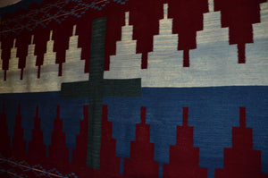 Manta : Navajo Weaving : Jalucie Marianito : Churro 463 : 45" X 61" - Getzwiller's Nizhoni Ranch Gallery