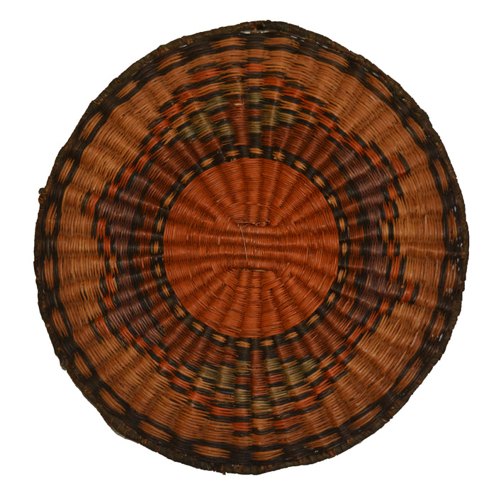 Native American Basket : Hopi Wicker Plaque : Basket 24