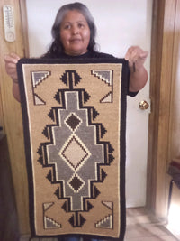 Crystal : Navajo Rug : Cecelia Nez : Churro 1723 : 16.5" x 30.5" (1'4.5" x 2'6.5"), view 7