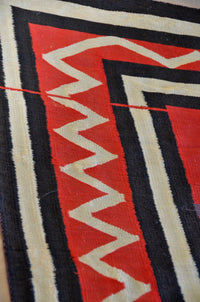 Late Classic Navajo Weaving : Historic Hubbell Portiere : PC 288 : 51" x 103"(4'3" x 8'7"), view 5