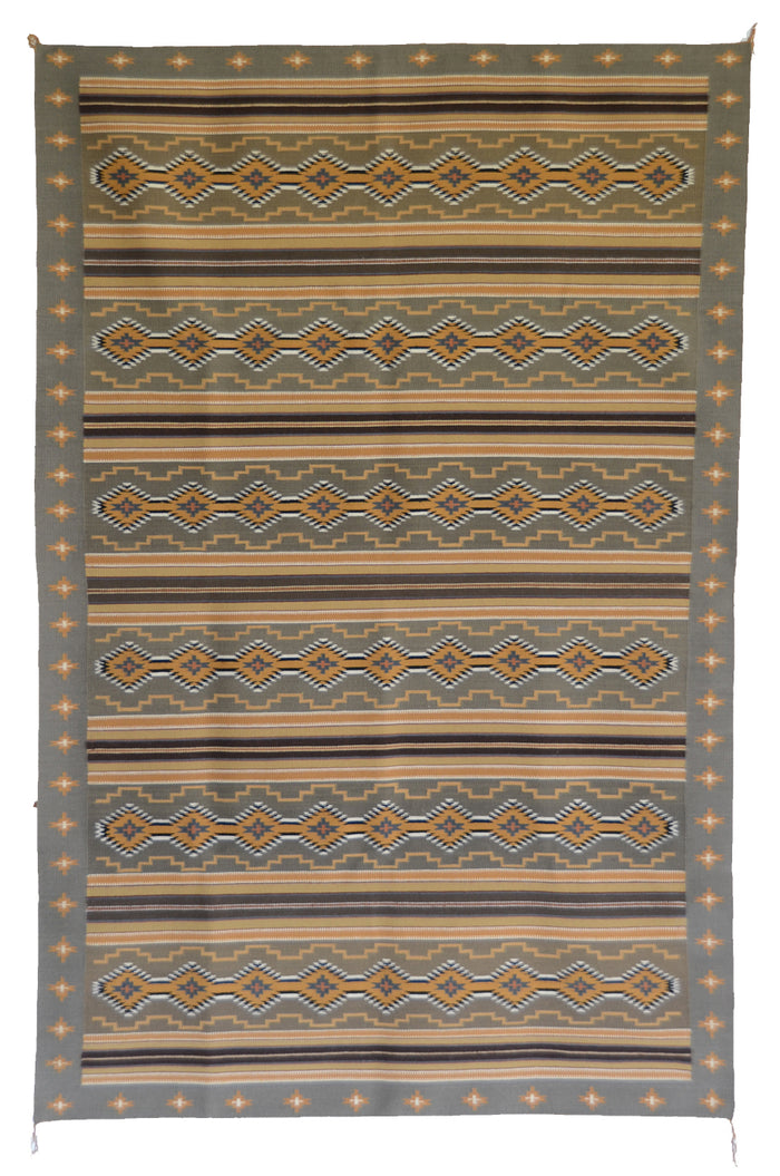 Wide Ruin Navajo Weaving : Ellen Smith : PC 232 : 48" x 73" (4'x 6'1")