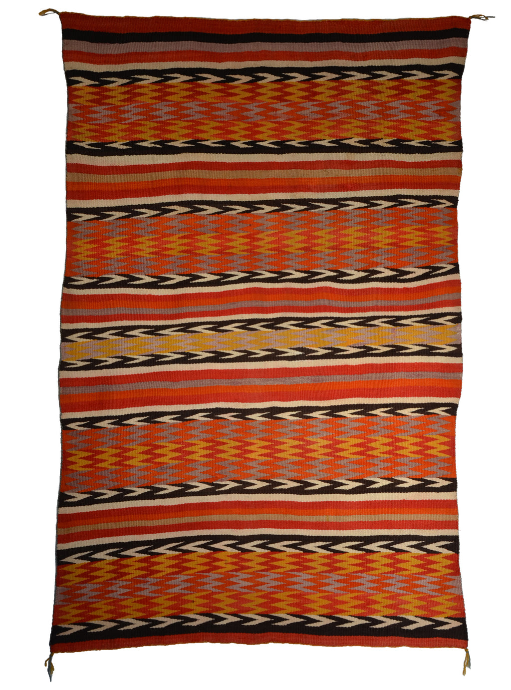 Transitional Native American Indian Blanket : Antique Navajo weaving : JV 105 : 53" x 81" : (4'5" x 6'9")