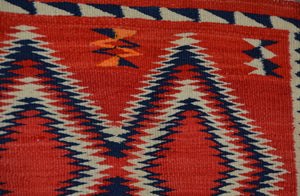 Navajo Saddle Blanket -Single : Historic : PC 207 : 33" x 29" - Getzwiller's Nizhoni Ranch Gallery