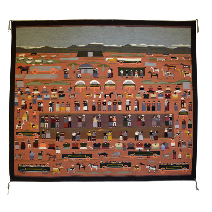 Pictorial - Squaw Dance Navajo Weaving : Juanita Tsosie : B-13 : 72" x 83" (6'1" x 6'11")