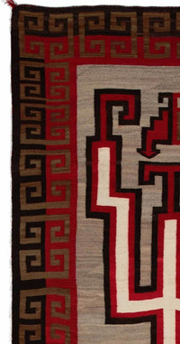Crystal Hero Twin Navajo Rug Weaving : Historic : GHT 536 : 54" x 108" : (4'6" x 9'), view 4