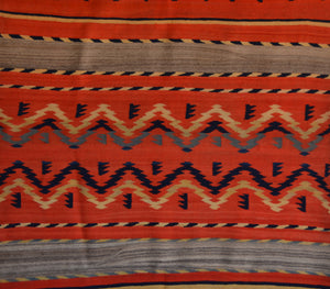 Serape Navajo Blanket : Historic : Late Classic :  JV 120 : 51" x 69" (4'3" x 5'9")