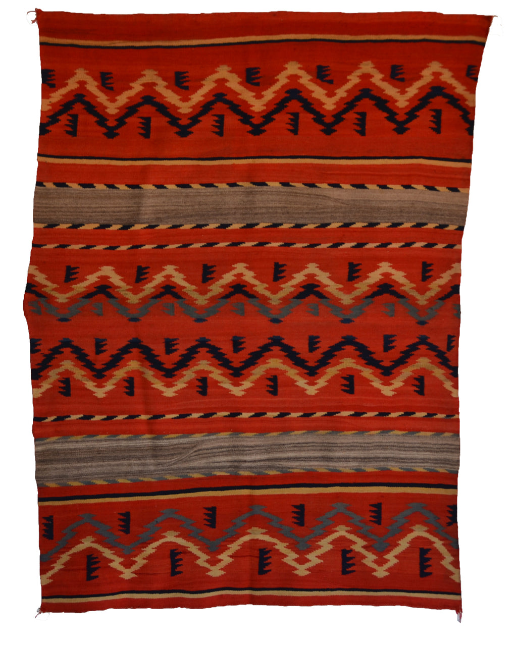 Serape Navajo Blanket : Historic : Late Classic : JV 120 : 51" x 69" (4'3" x 5'9")