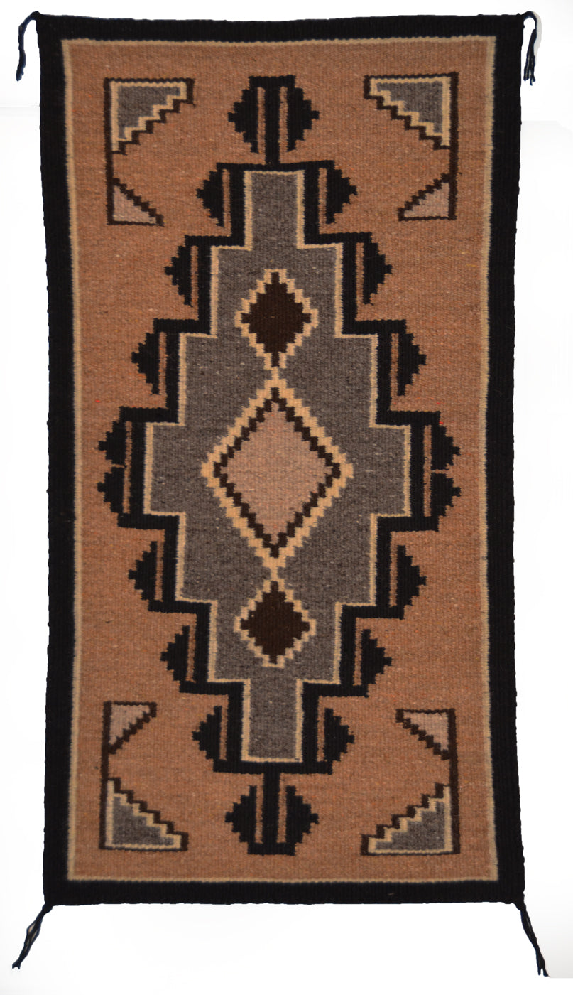 Crystal : Navajo Rug : Cecelia Nez : Churro 1723 : 16.5" x 30.5" (1'4.5" x 2'6.5")