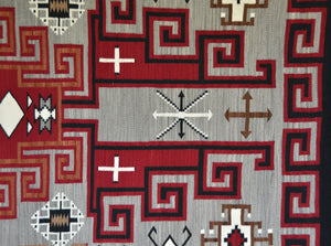 Klagetoh Navajo Weaving : Anita Bekay : Churro 1237 : 6' x 9'
