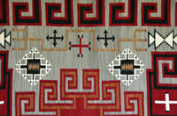 Klagetoh Navajo Weaving : Anita Bekay : Churro 1237 : 72" x 108 (6' x 9'), view 6