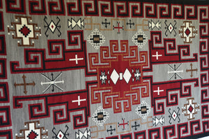 Klagetoh Navajo Weaving : Anita Bekay : Churro 1237 : 6' x 9'